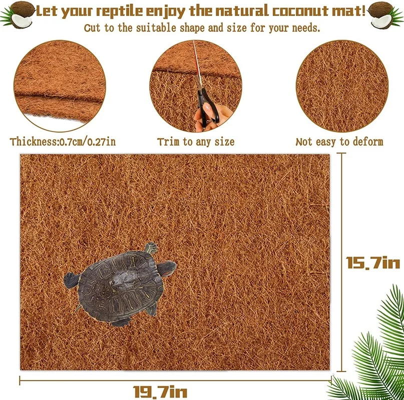 파충류 카펫 천연 코코넛 섬유 코이어 매트 애완 동물  - Substrate Coconut Fiber 리뷰 및 가격
